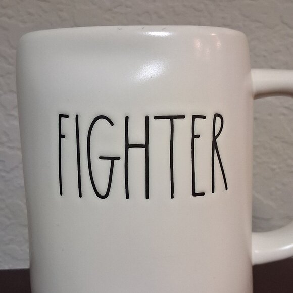 Rae Dunn "FIGHTER" 16oz Ceramic Coffee Mug - Picture 5 of 11